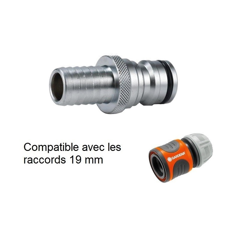 Raccord rapide d'arrosage laiton  | Adaptateur rapide laiton chromé NITO 69600A3 - 3/4" x embout 3/4" | NIT-69600A3