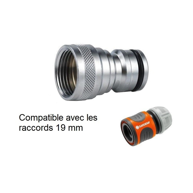 Raccord rapide d'arrosage laiton  | Adaptateur rapide laiton chromé NITO 69610A3 - 3/4" x 3/4" BPS femelle | NIT-69610A3