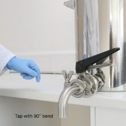 Fût inox et conteneur inox | Kit coude 90 degrés en inox 316L avec collier et joints | SAM-A136-10BS