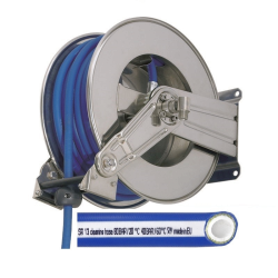 Enrouleur automatique Agroalimentaire inox | Enrouleur automatique en inox avec Tuyaux 1/2" 48 bar 60°C | OMP-37118-SR10_1