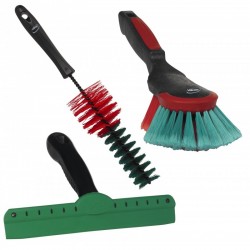 Brosse Transport et voiture | Vikan Kit Transport 2 Brosses & Raclette pare-brise Wipe-N-Shine 1250mm Noir 521152 | VIK-521152