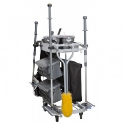 Nettoyage collectivité  | Vikan Chariot de nettoyage toilettes 40 cm Gris 990124 | VIK-990124