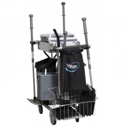 Nettoyage collectivité  | Vikan Chariot de nettoyage toilettes 40 cm Gris 990124 | VIK- 990124