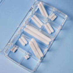 Barreau d'agitation magnétique | Boîte d'ensemble de barreaux d'agitation cylindriques en PTFE Cowie technology™ 18 pièces | ...