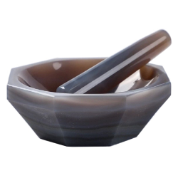Mortier de laboratoire | Mortier Agate avec pilon de 30 mm à 200 mm | XMS-4010