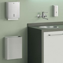 Hygiène & Sécurité | Mitigeur de lavabo mécanique séquentiel mural à bec fixe DELABIE 2437 | DEL-2437