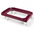 Chariot roule bac agroalimentaire 200Kg roues inox PA pivotantes 2 couleurs : Couleur:Rouge
