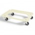 Chariot roule bac - 200Kg - roulettes pivotantes en acier - 5 couleurs : Couleur:Blanc