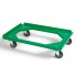 Chariot roule bac - 200Kg - roulettes pivotantes en acier - 5 couleurs : Couleur:Vert