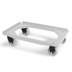 Chariot roule bac | Chariot roule bac agroalimentaire 200Kg roues plastique PP pivotantes 3 couleurs | MM-25304_1