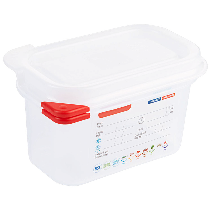 Bacs Gastronorme | Bac Gastro polypropylène GN 1/9 HACCP dimensions 108 x 176 x 100 mm | COT-5019100