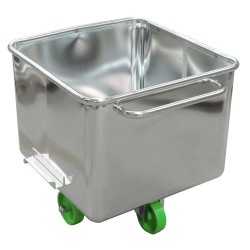 Cuve et Pétrin inox | Cuve bac Europe en inox avec poignées de basculement 200 litres | BRO-3320200-E-GRUEN
