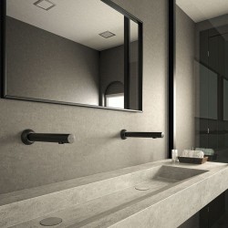 Robinet de lavabo automatique BLACK BINOPTIC 220 Volts DELABIE 379ENCB