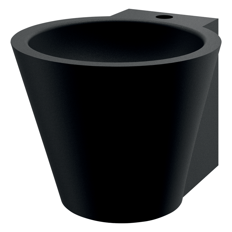 Lavabo suspendu MINI BAILA noir mat DELABIE 121180BK