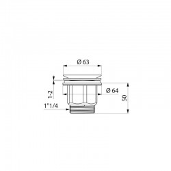 Accessoires robinetterie  | Bonde de lavabo HYGIÉNA version courte DELABIE 6110 | DEL-6110