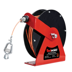Enrouleur automatique acier peint | Enrouleur automatique de sécurité de mise à la terre ATEX Reelworks SR101-01 23 m | RED-S...