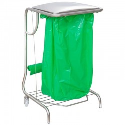 Poubelle porte-sac | Chariot porte sac poubelle 110 litres 2 roues | WIR-AP565B