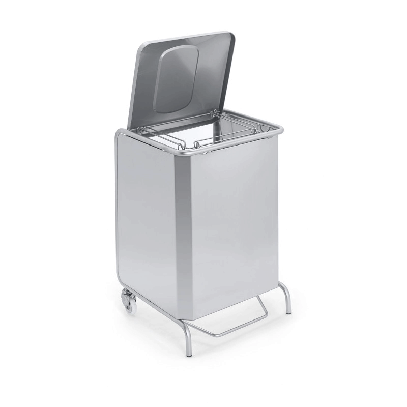 Poubelle porte-sac | Chariot carréné porte sac poubelle 110 litres 2 roues | WIR-AP565C