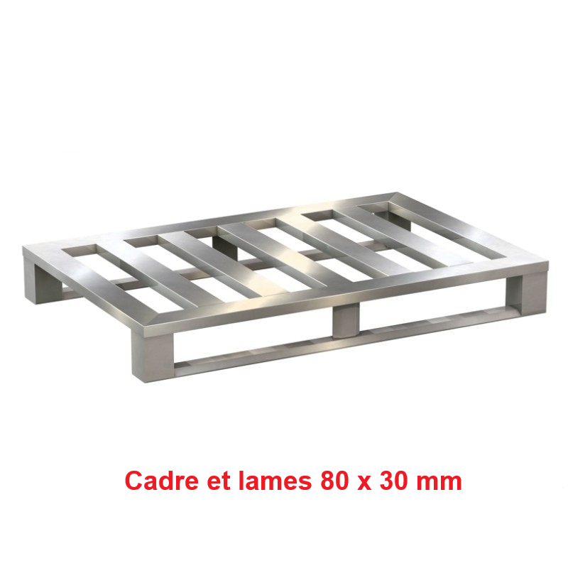Palette aluminium | Palette Aluminium à lames transversales et semelles 1200 x 1000 mm | BRO-772815QK