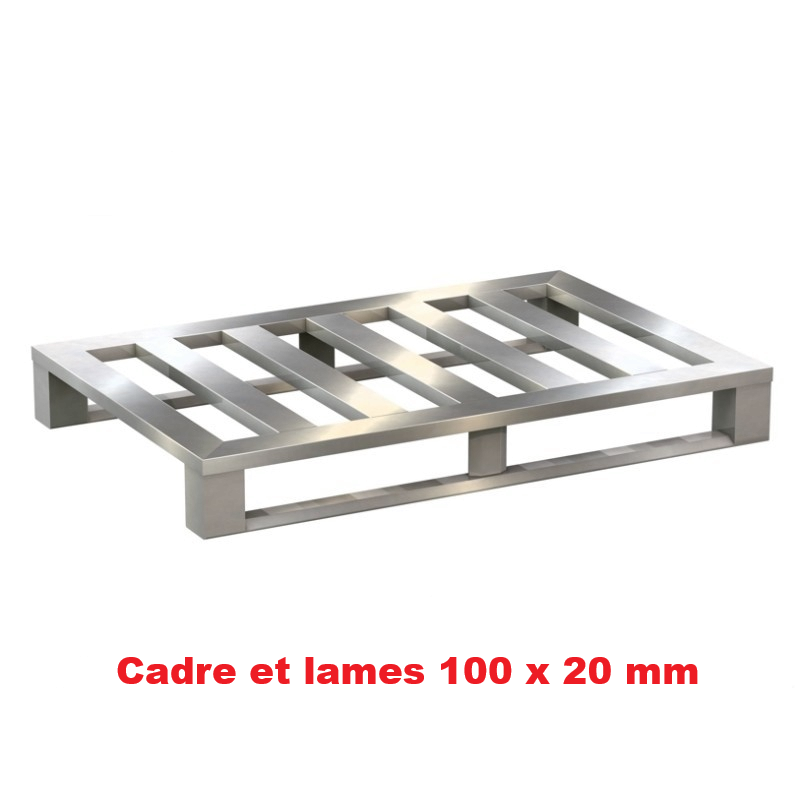 Palette aluminium | Palette aluminium à lames transversales 1200 x 1000 mm traverses 100 mm | BRO-772115QK_1