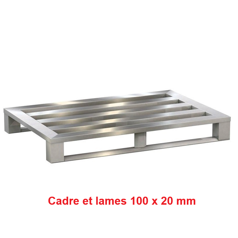 Palette aluminium | Palette Aluminium à lames longitudinales 1200 x 800 mm traverses 100 mm | BRO-772183LK_1