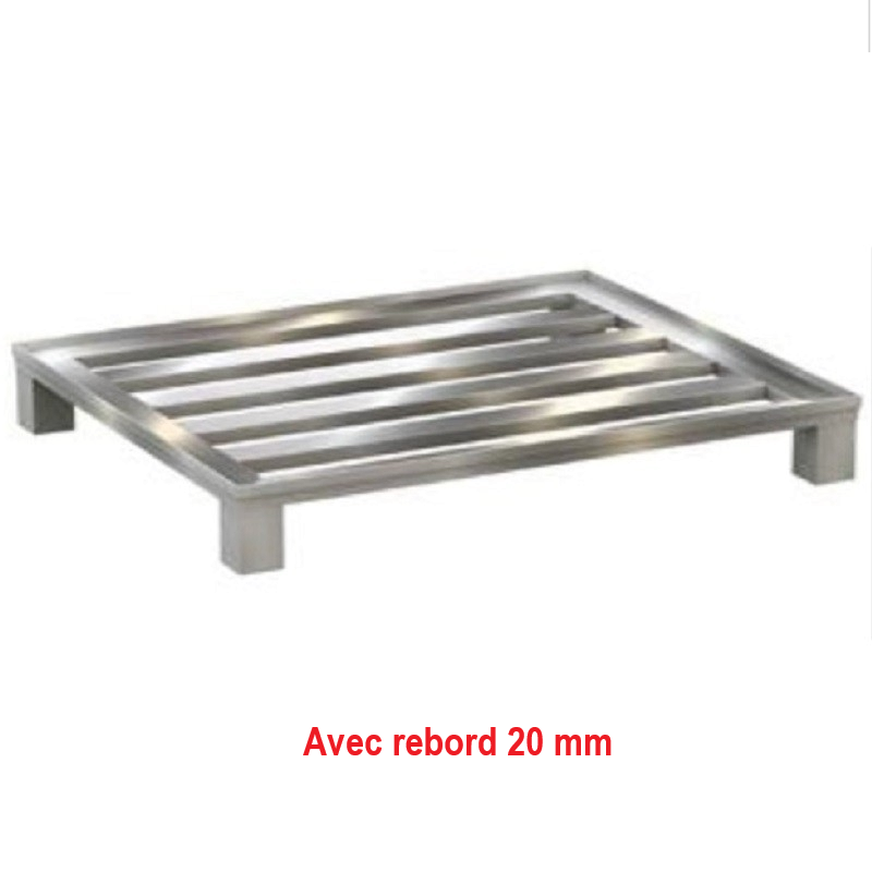 Palette aluminium | Palettes Aluminium avec rebord lames longitudinales 1200 x 1000 mm | BRO-772813LFB_1