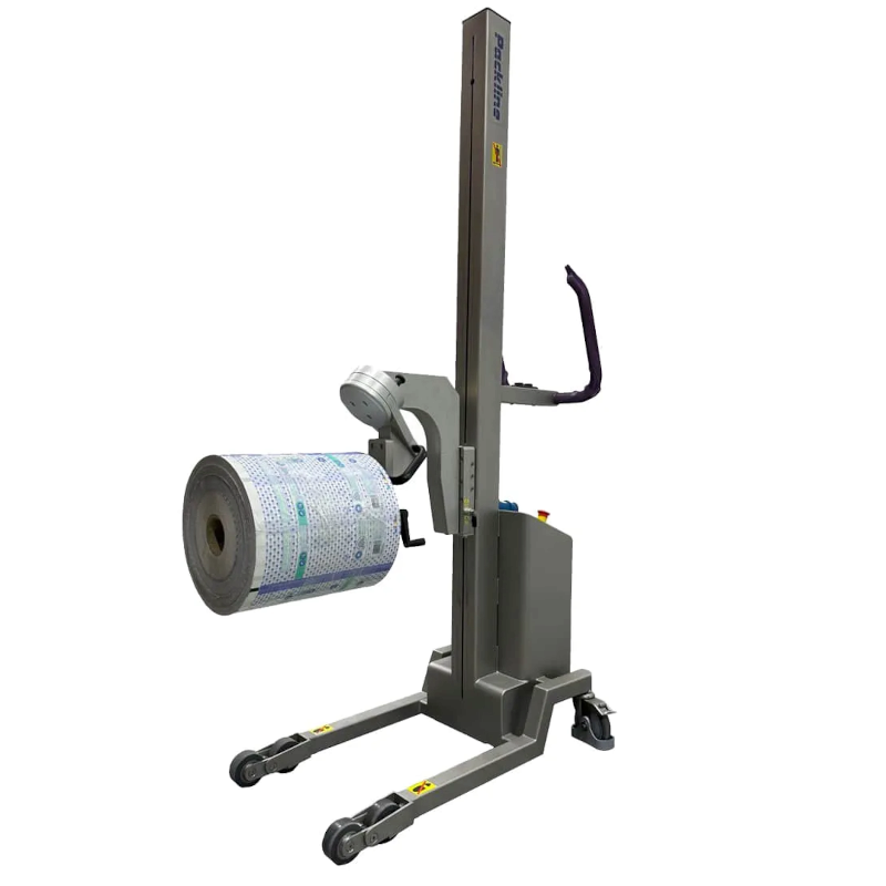 Chariot élévateur inox | Chariot gerbeur inox électrique pour bobine de thermoformage à retournement démultiplié | MK5PMD