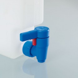 Raccord et tuyau de laboratoire  | Kit Compact - Bidon de faible encombrement & robinet PP Bürkle | BUR-0435-3000