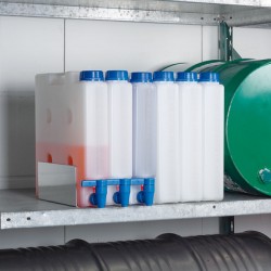 Raccord et tuyau de laboratoire  | Kit Compact - Bidon de faible encombrement & robinet PP Bürkle | BUR-0435-3000