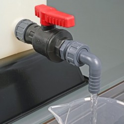 Raccord et tuyau de laboratoire  | Robinet à bille Bürkle polypropylène (PP) 0500-0100 | BUR-0500-0100