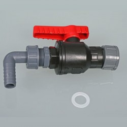 Raccord et tuyau de laboratoire  | Robinet à bille Bürkle polypropylène (PP) 0500-0100 | BUR-0500-0100