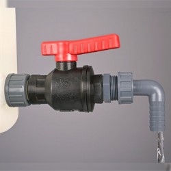 Raccord et tuyau de laboratoire  | Robinet à bille Bürkle polypropylène (PP) 0500-0100 | BUR-0500-0100