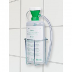 Lave-yeux douche de sécurité | Support pour flacon de rinçage oculaire acier galvanisé Bürkle 2507-2001 | BUR-2507-2001