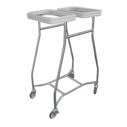 Poubelle porte-sac | Hammerlit Chariot porte sac poubelle et linge 2 ouvertures | ZAR-W265