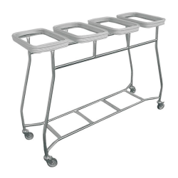 Poubelle porte-sac | Hammerlit Chariot porte sac poubelle et linge 4 ouvertures | ZAR-W465