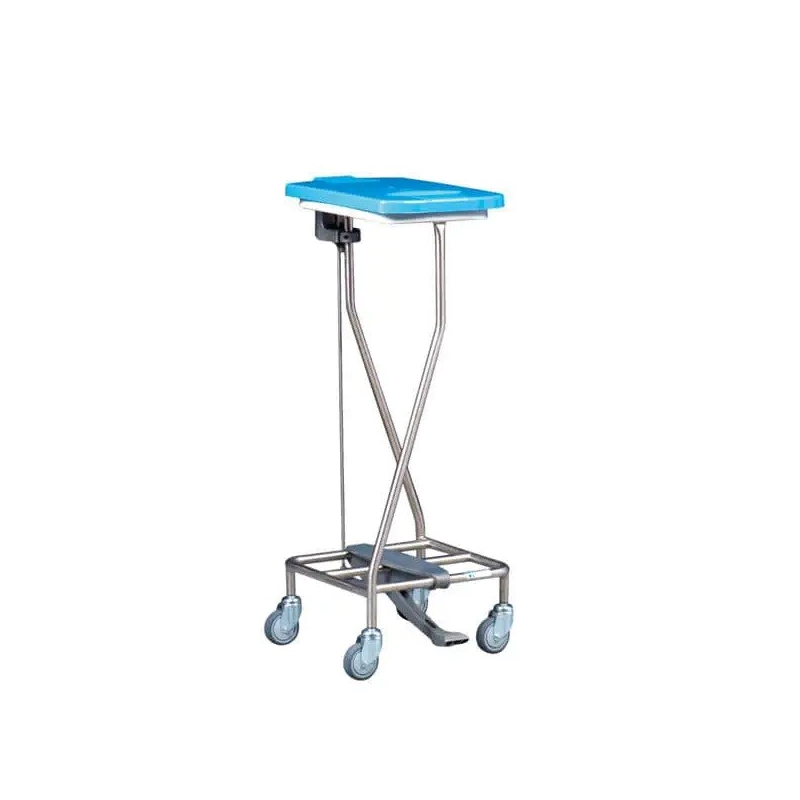 Poubelle porte-sac | Hammerlit Chariot porte sac poubelle et à linge avec pédale 1 ouverture | ZAR-W165LT