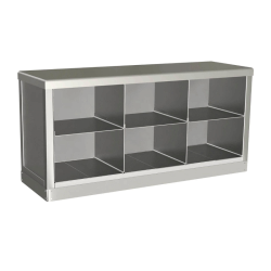 Banc de passage inox | Banc de passage de zone inox 6 casiers | X-7005-441