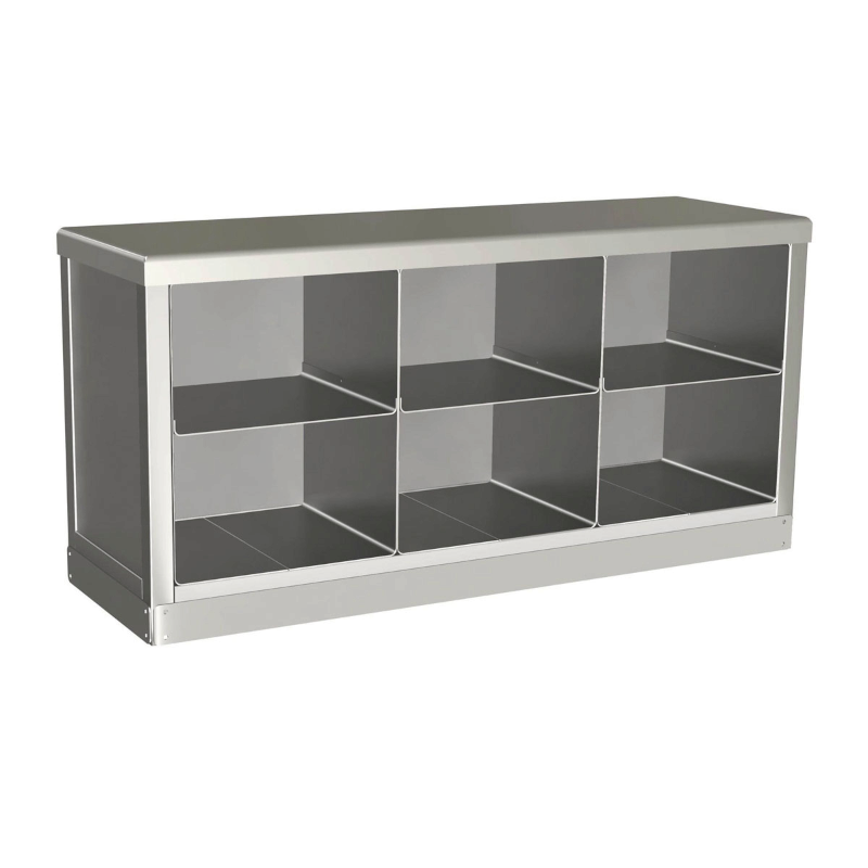 Banc de passage inox | Banc de passage de zone inox 6 casiers | X-7005-441_1