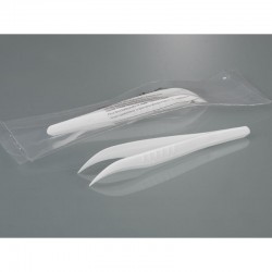 Pince de laboratoire | Pincette jetable coudée stérile PS Burkle par 100 pièces | BUR-5378-1040_1