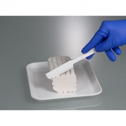 Usage unique  | Spatule jetable blanche à échantillon PS Burkle | BUR-5378-0035_1