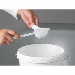 Usage unique  | Spatule jetable blanche à échantillon PS Burkle | BUR-5378-0035_1