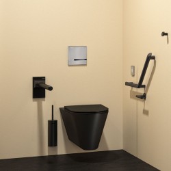 WC PMR suspendu noir 700 S DELABIE 110710BK