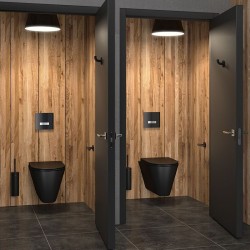 WC à poser noir S21 P DELABIE 110300BK