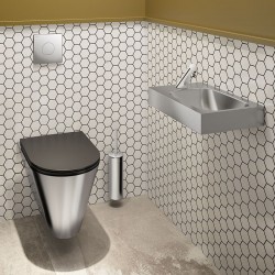 Abattant WC design slim avec couvercle DELABIE 102819