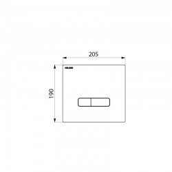 Plan plaque de commande TEMPOFLUX 3 pour WC DELABIE 763030