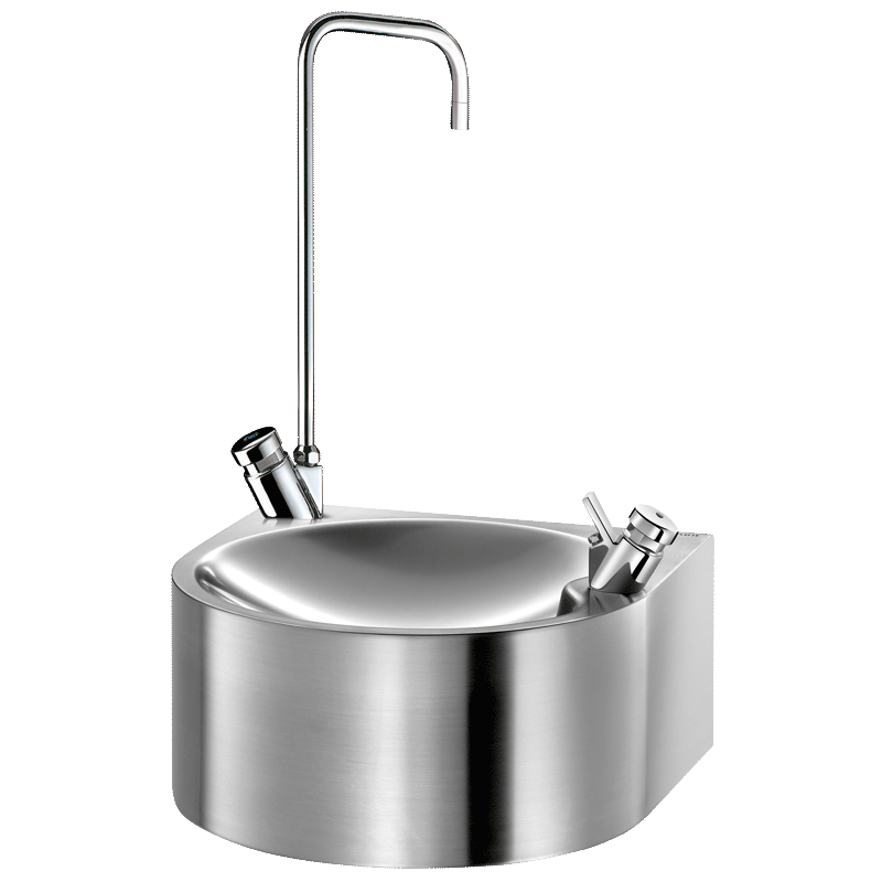 Distributeur EPI | Fontaine à eau suspendue SD inox poli satiné DELABIE 180820 | DEL-180820