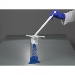 Consommable de laboratoire | Cuillère d'échantillonnage coudée poignée longue à usage unique PEHD Bürkle | BUR-5379-0023