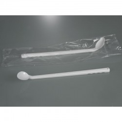 Consommable de laboratoire | Cuillère d'échantillonnage coudée poignée longue à usage unique PEHD Bürkle | BUR-5379-0023