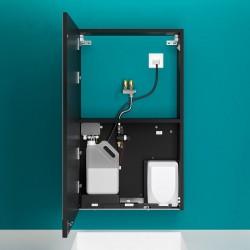 Armoire miroir 4 fonctions DELABIE 510204 Miroir, sèche-mains, distributeur de savon et robinet automatiques