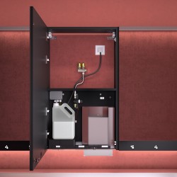 Armoire miroir 4 fonctions DELABIE 510205 Miroir, robinet automatique, distributeur de savon et d’essuie-mains